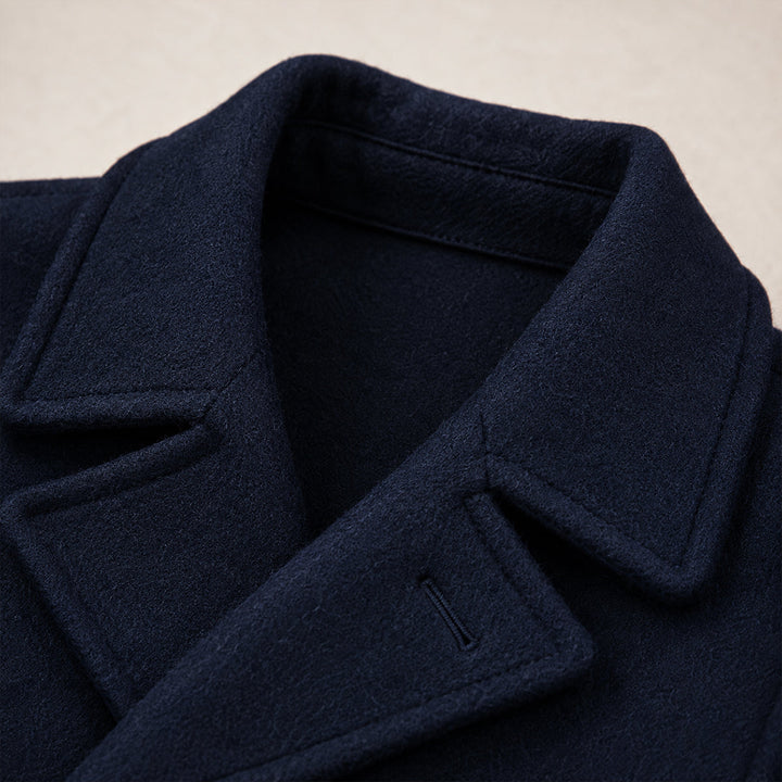 Severin | Wide Lapel Wool Peacoat
