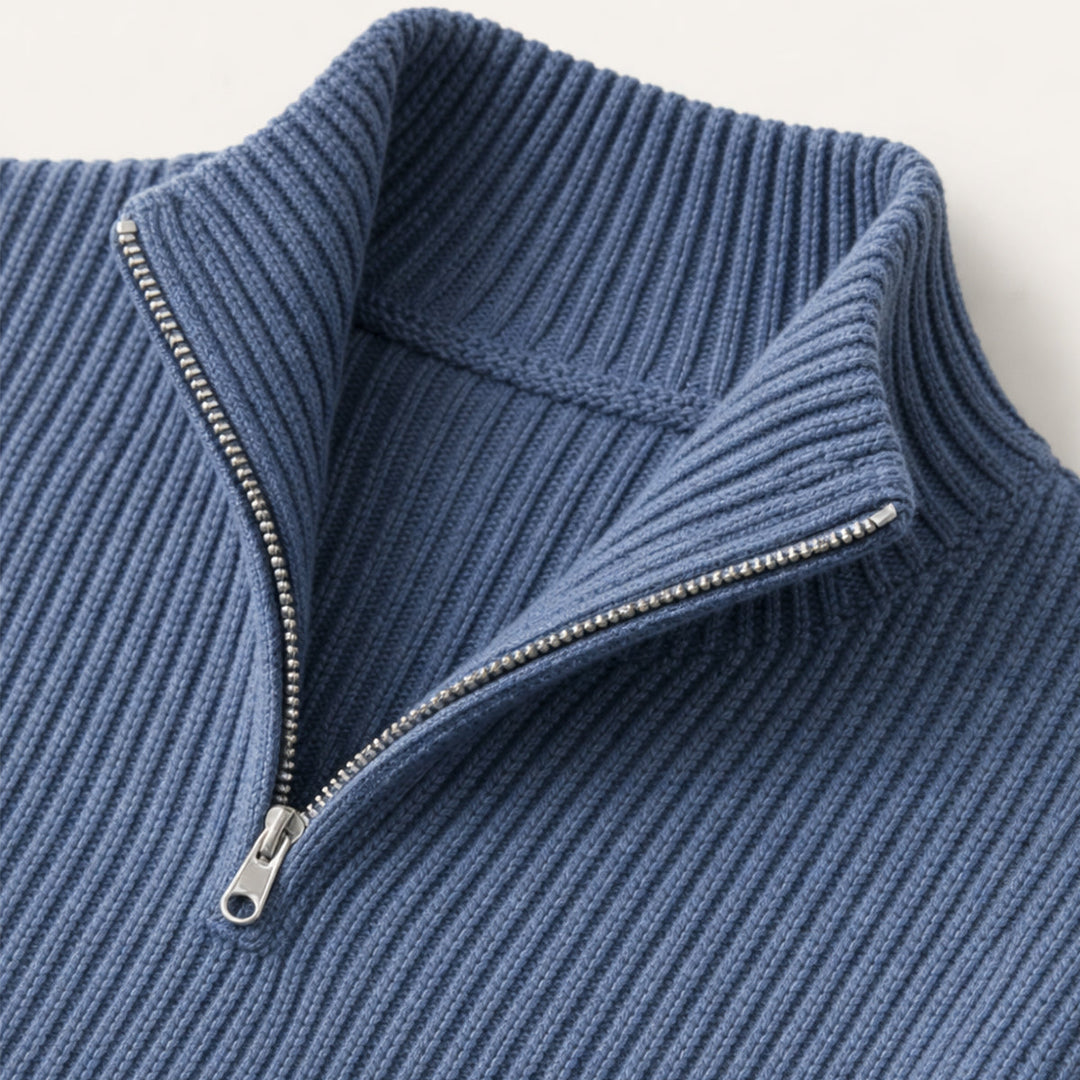 Francois | 100% Cashmere Half Zip Knit