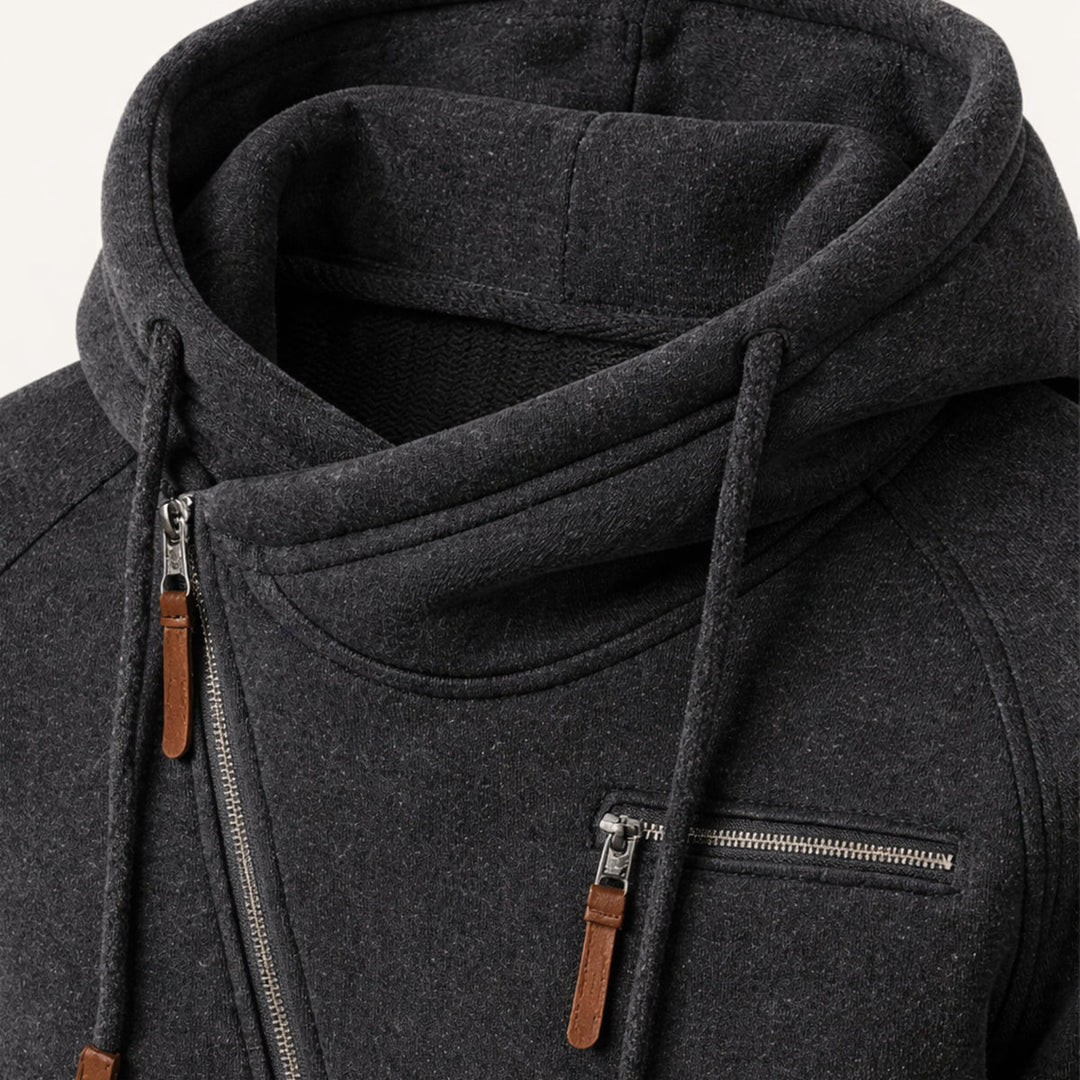 Magloire | Brushed Back Zip Up Hoodie