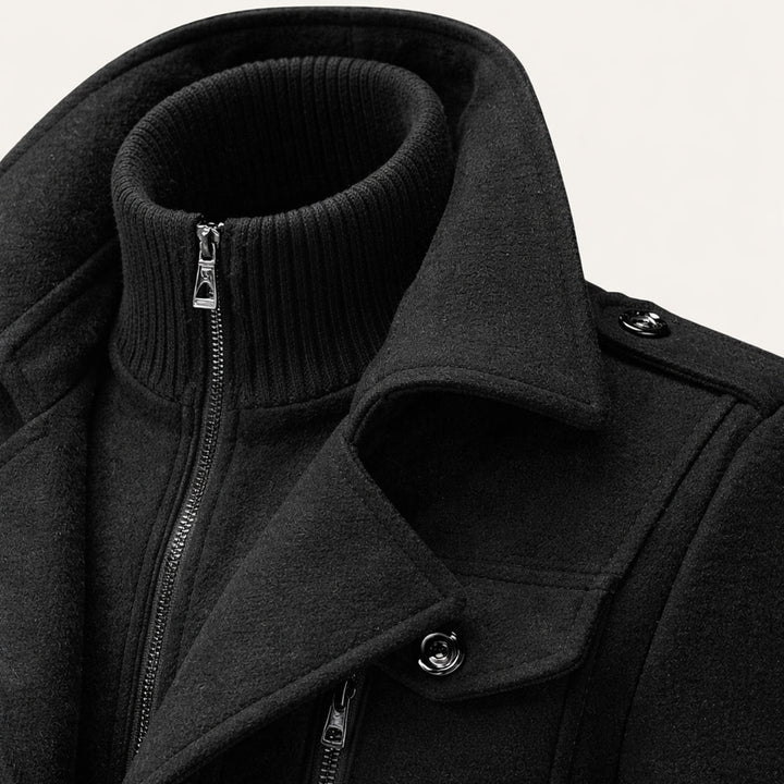 Amedee | Wool Blend Tailored Overcoat