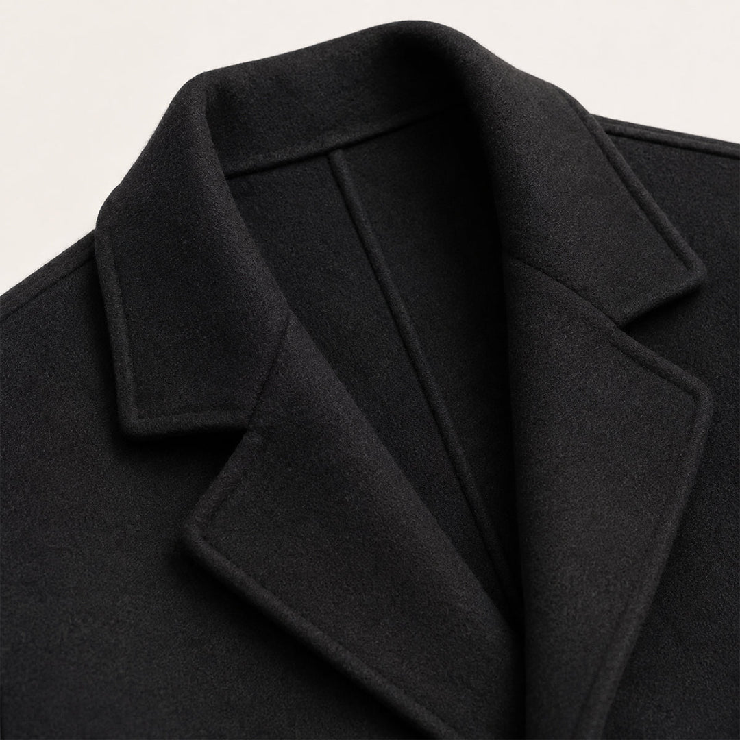 Didier | Wool Blend Belted Wrap Coat