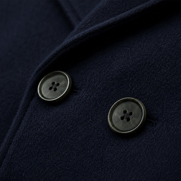 Severin | Wide Lapel Wool Peacoat