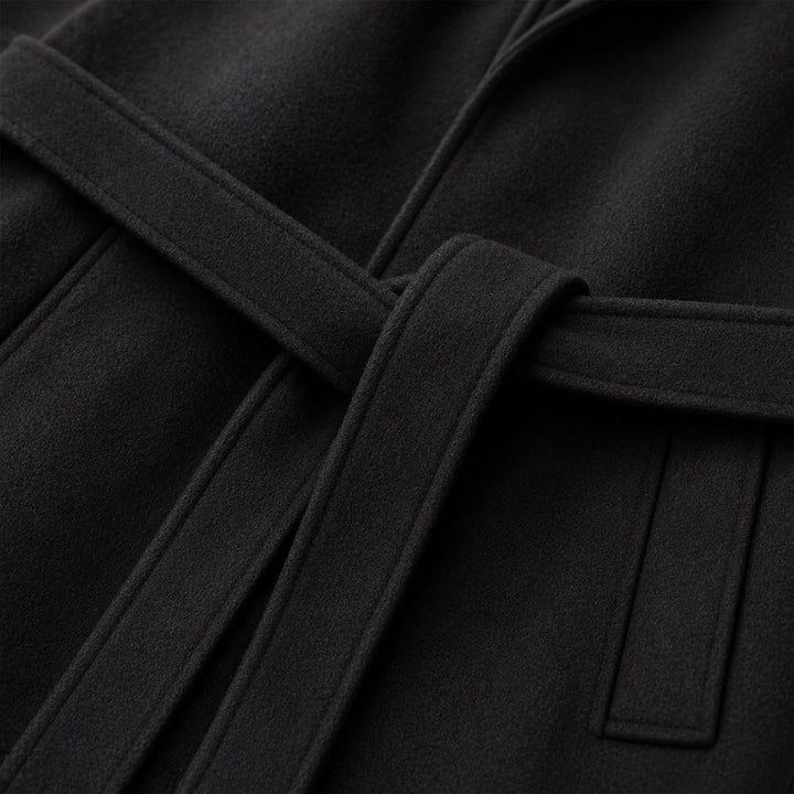 Didier | Wool Blend Belted Wrap Coat