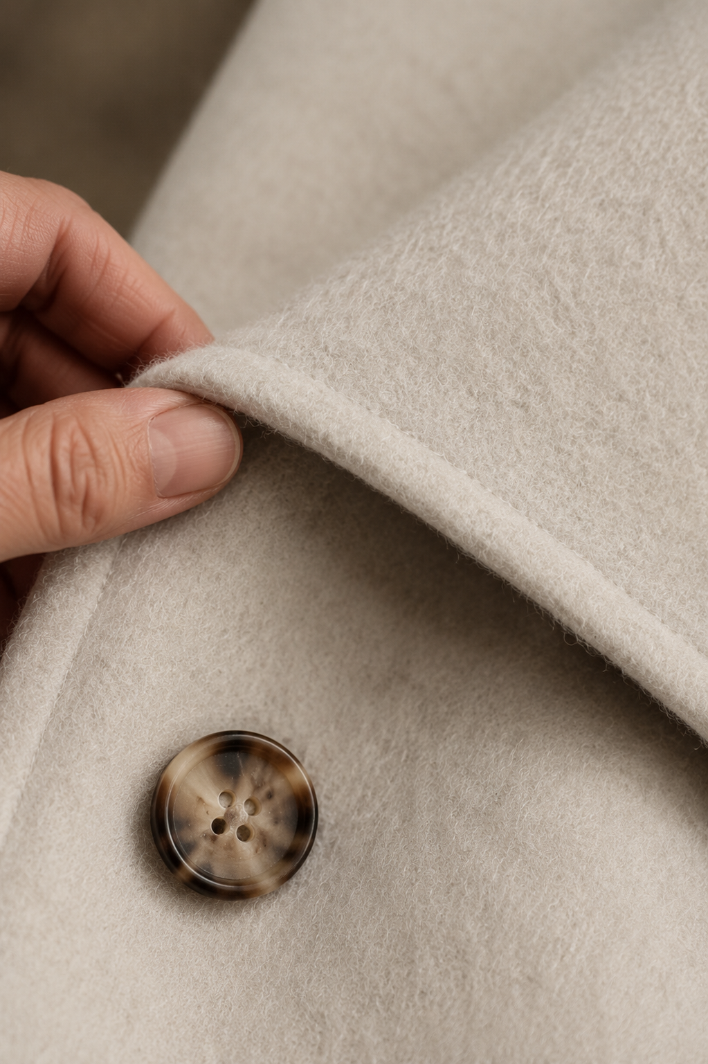 Madeleine | Double-Breasted Short Jacket - fabric close-up
