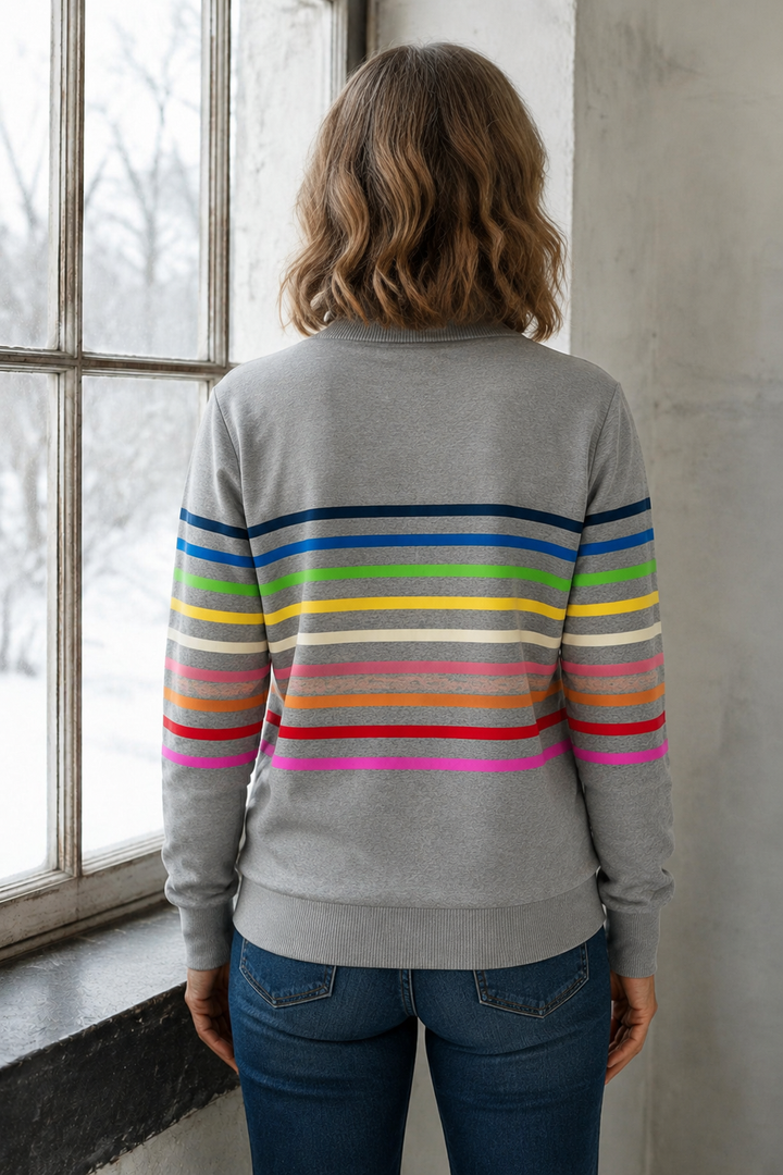 Maggie Colorful Top - Gray