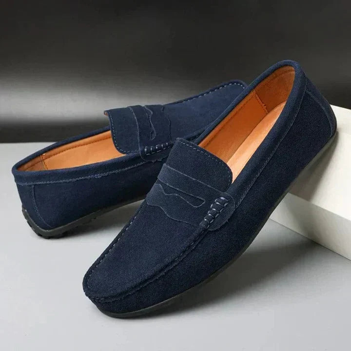 Étienne | Lined Suede Penny Loafers