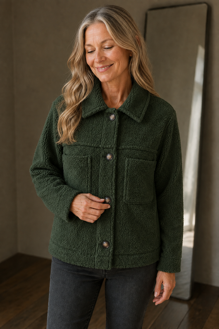 Marcelle | Hip Length Insulated Jacket - Green