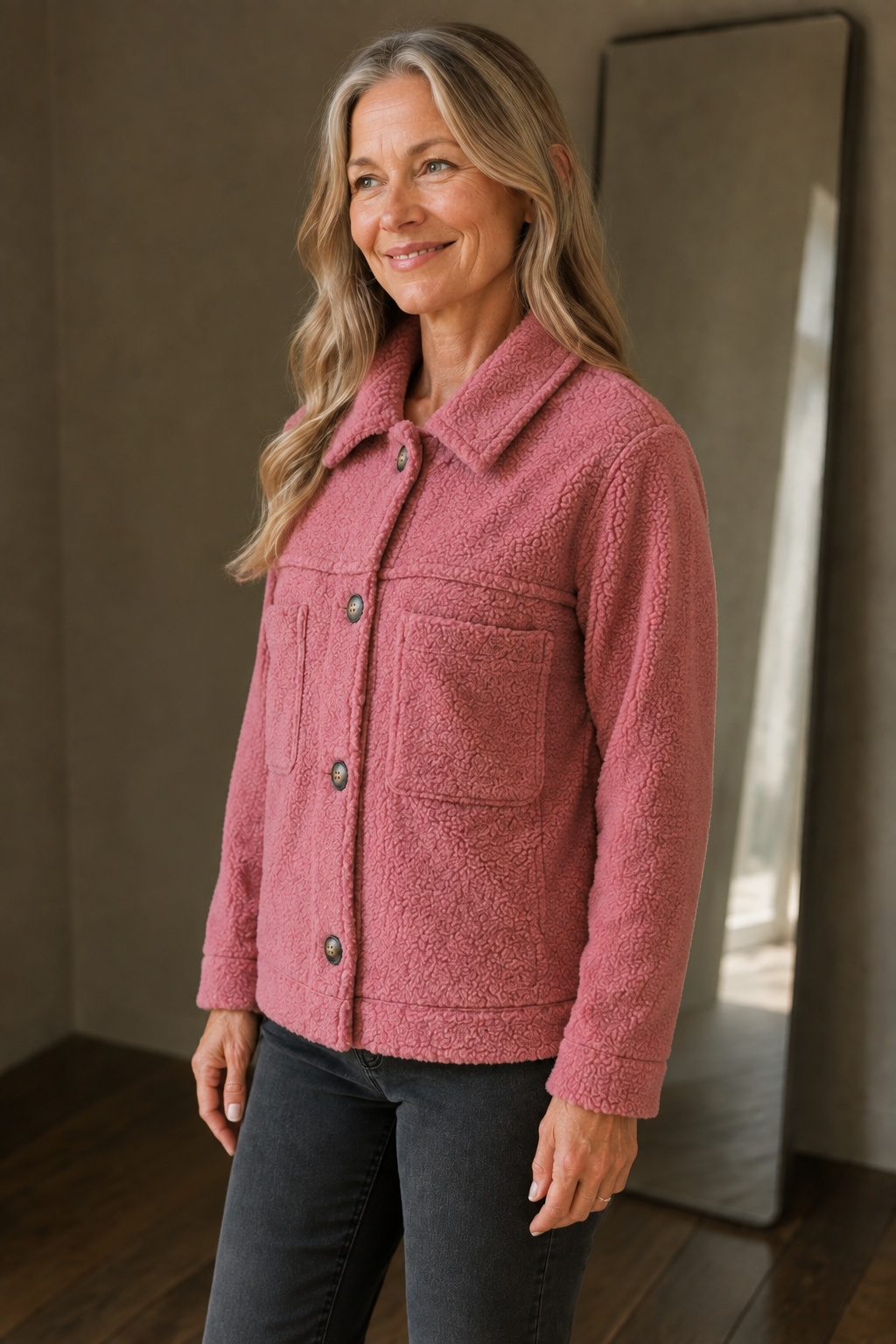 Marcelle | Hip Length Insulated Jacket - Pink