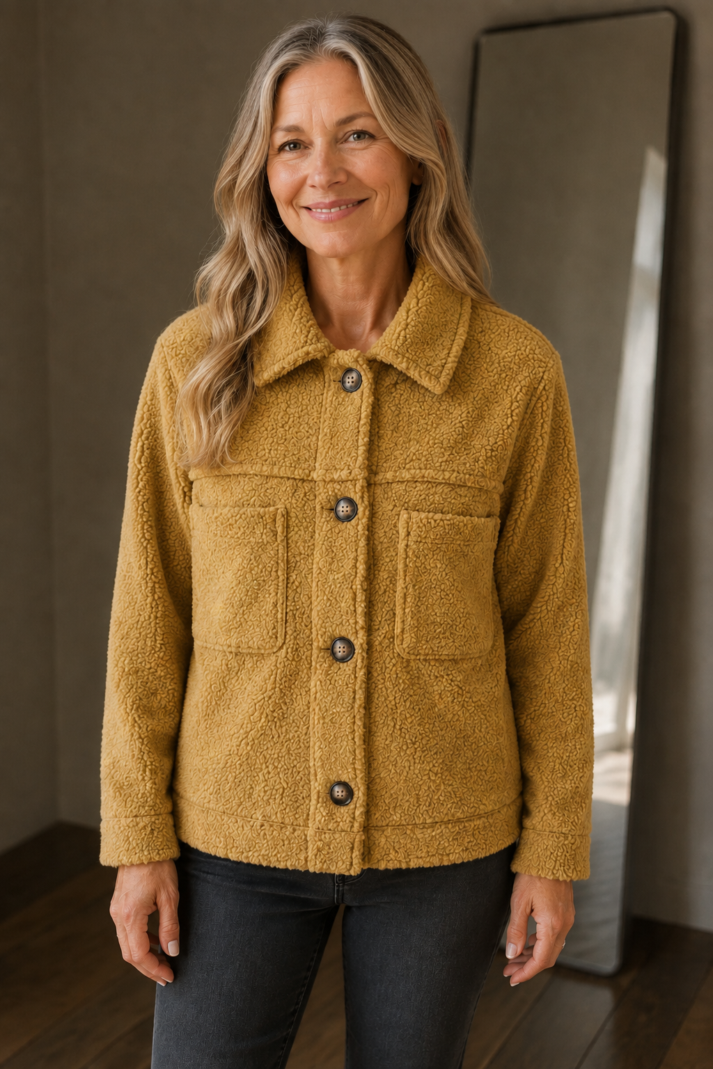 Marcelle | Hip Length Insulated Jacket - Yellow