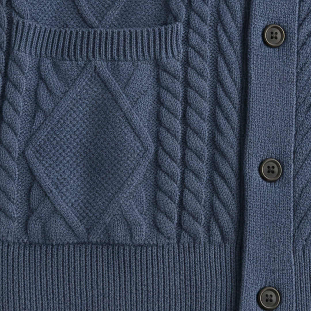 Yvan | Wool Blend Shawl Collar Cardigan