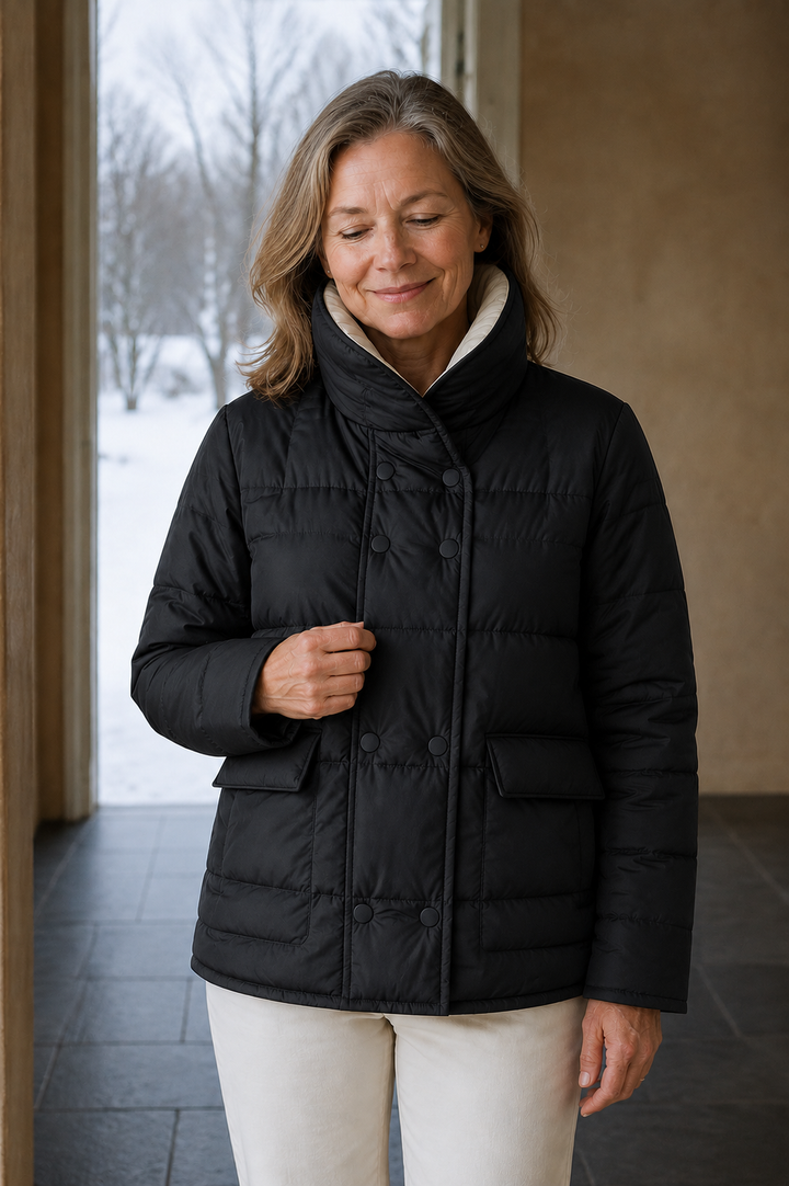 Melanie | Reversible 90% Down Jacket - Black