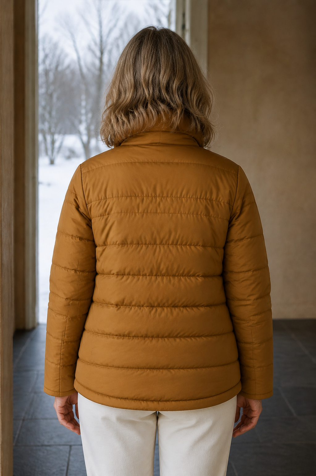 Melanie | Reversible 90% Down Jacket - Orange