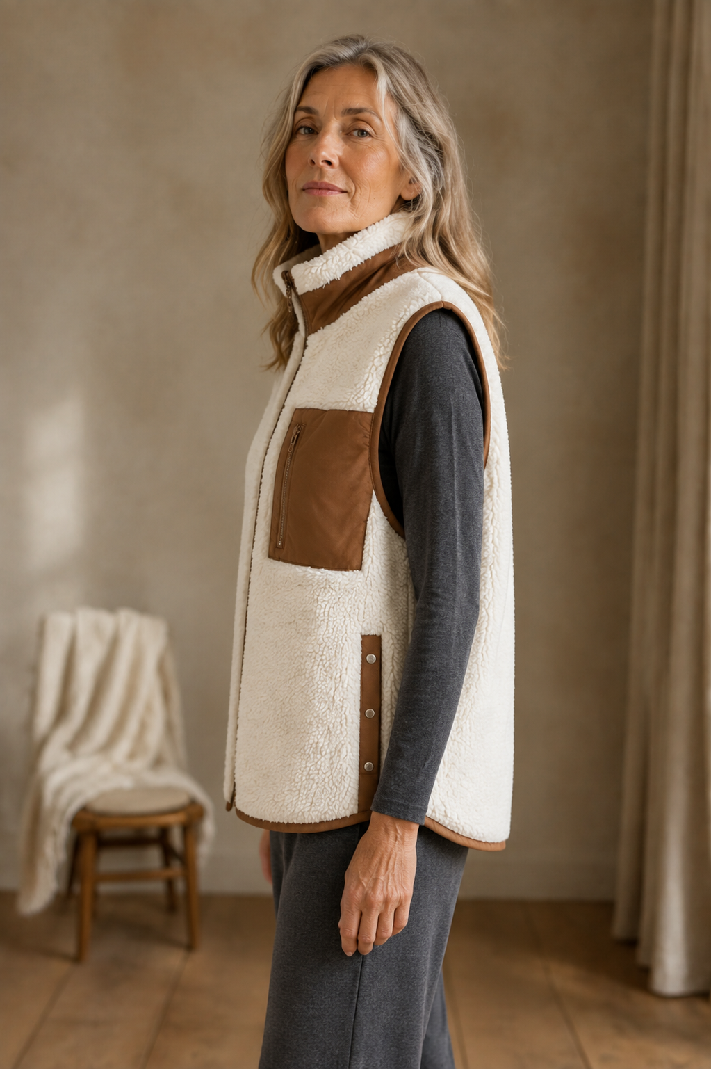 Merilda vest side view