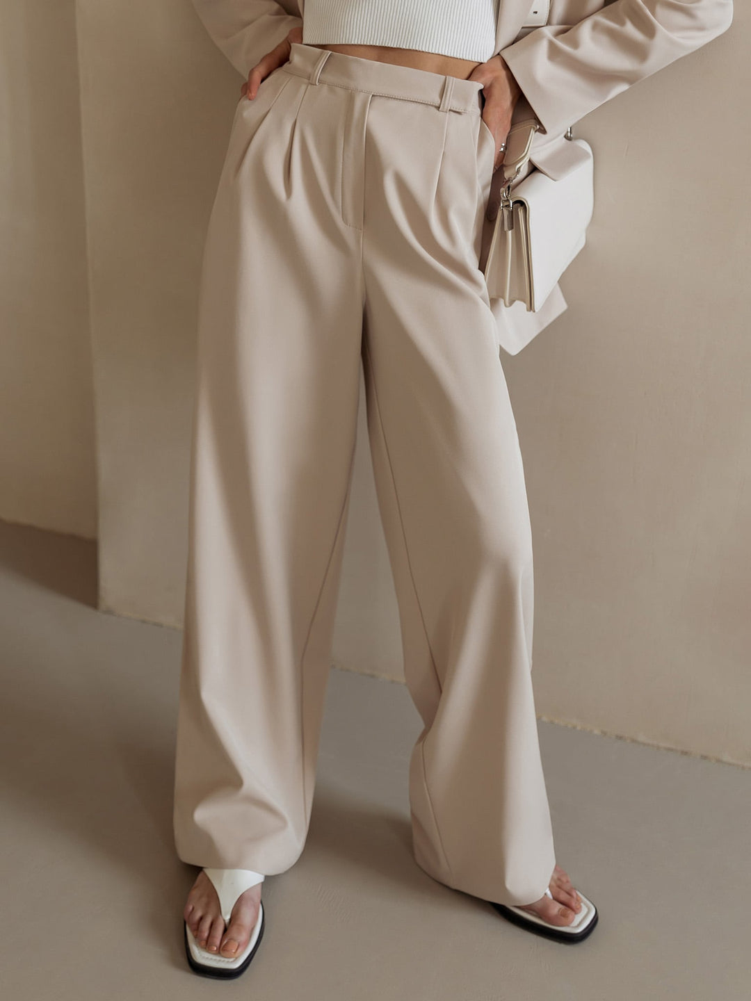 Liliane | High Waist Wide Leg Trousers