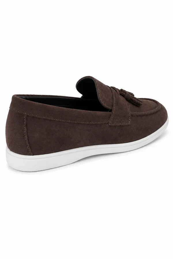 Sabin | Suede Tassel Loafers, Grip Sole
