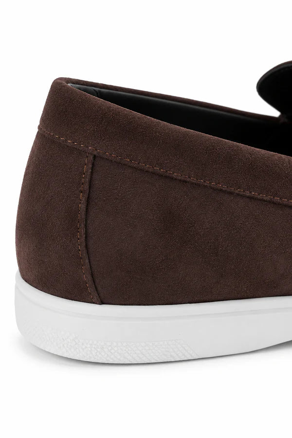 Sabin | Suede Tassel Loafers, Grip Sole