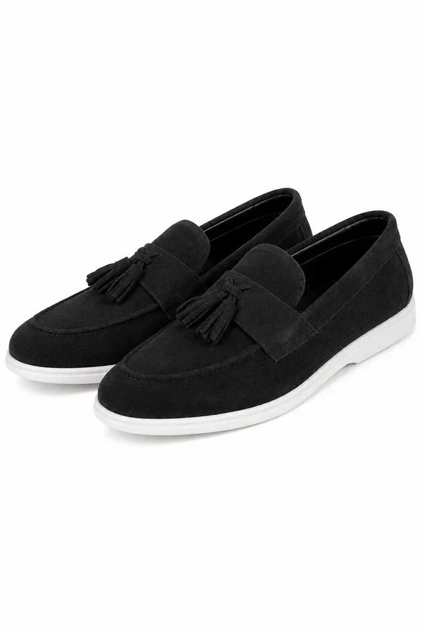 Lazare | Suede Tassel Loafers, Rubber Sole