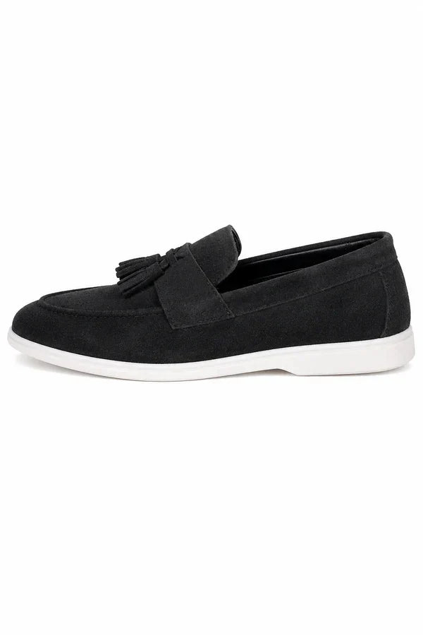 Lazare | Suede Tassel Loafers, Rubber Sole