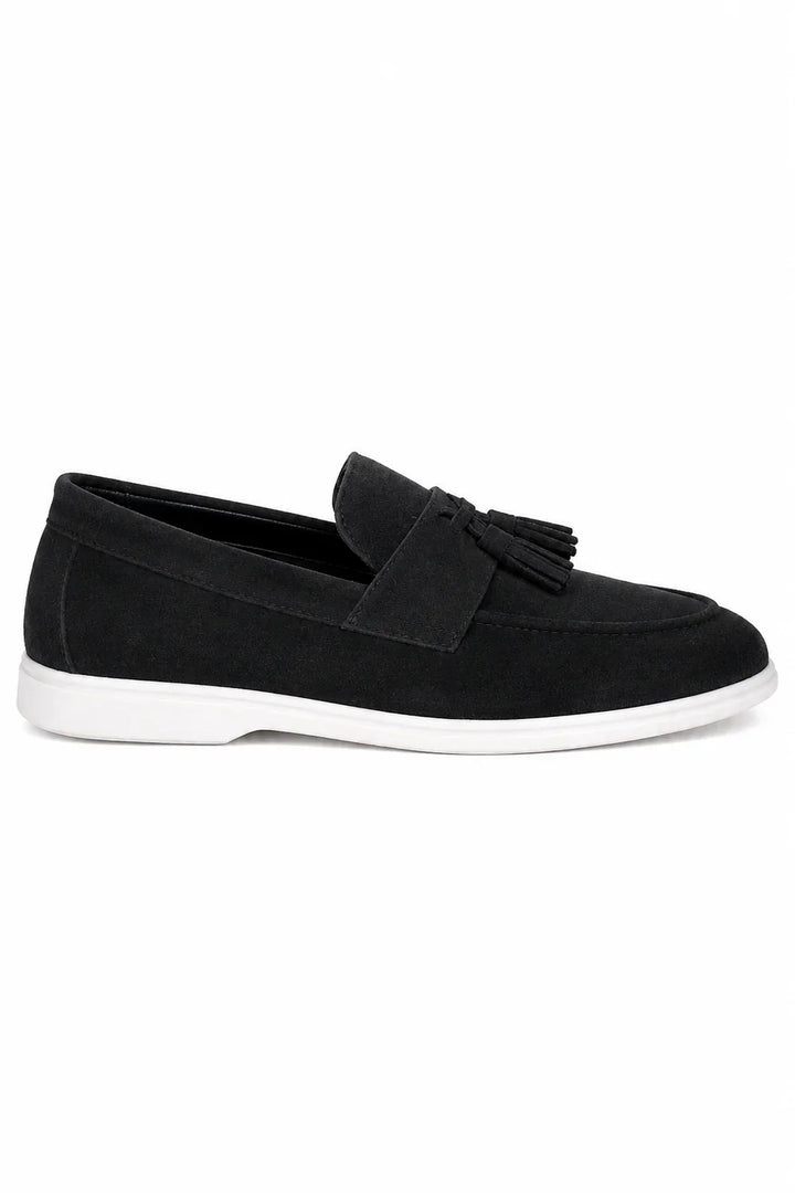 Lazare | Suede Tassel Loafers, Rubber Sole