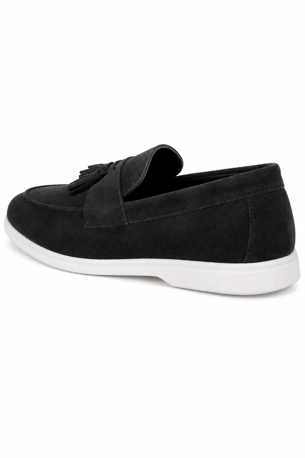 Lazare | Suede Tassel Loafers, Rubber Sole
