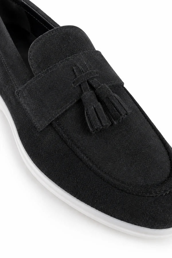 Lazare | Suede Tassel Loafers, Rubber Sole