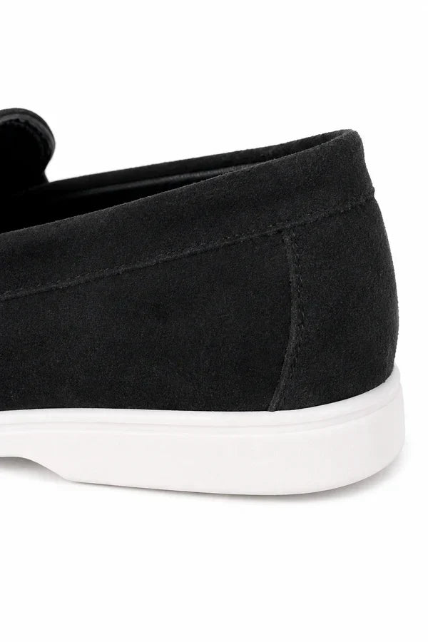 Lazare | Suede Tassel Loafers, Rubber Sole