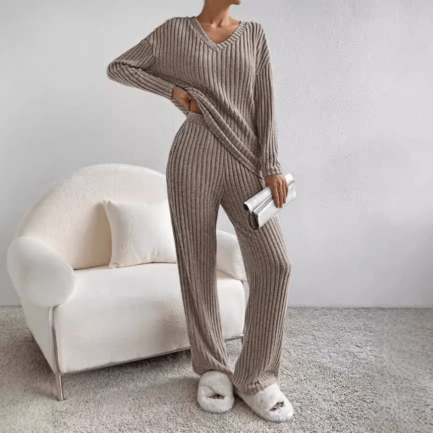 Flore | Dense Knit Two Piece Lounge Set