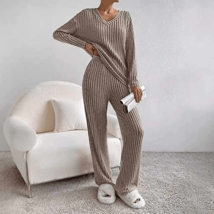 Flore | Dense Knit Two Piece Lounge Set