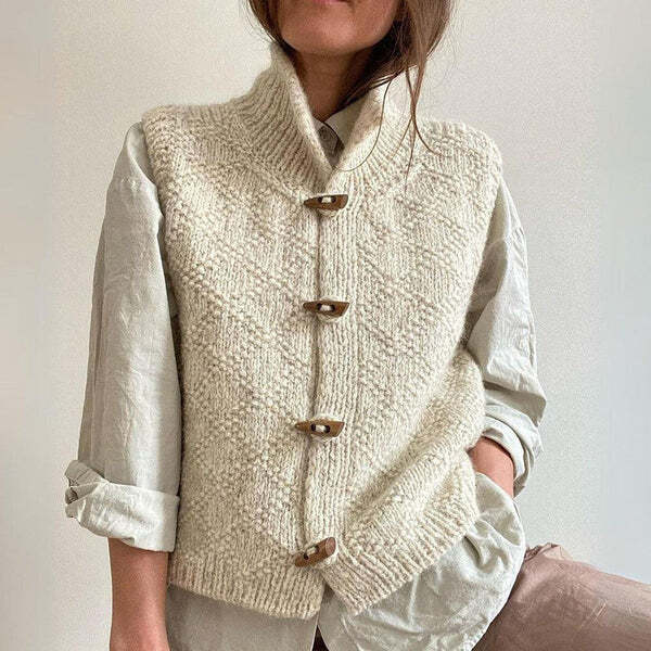 Levina | Knit Stand Collar Vest