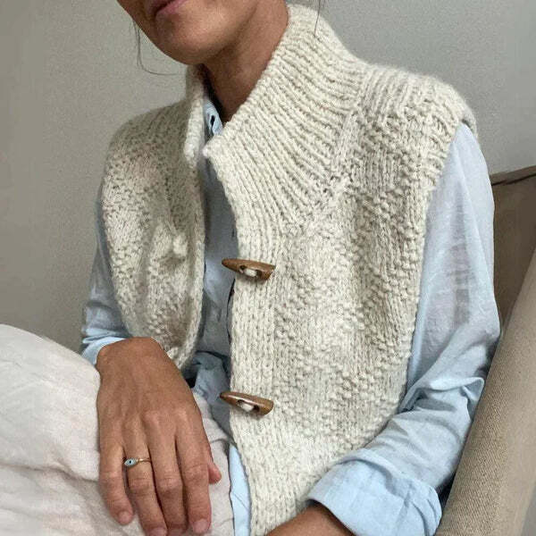 Levina | Knit Stand Collar Vest