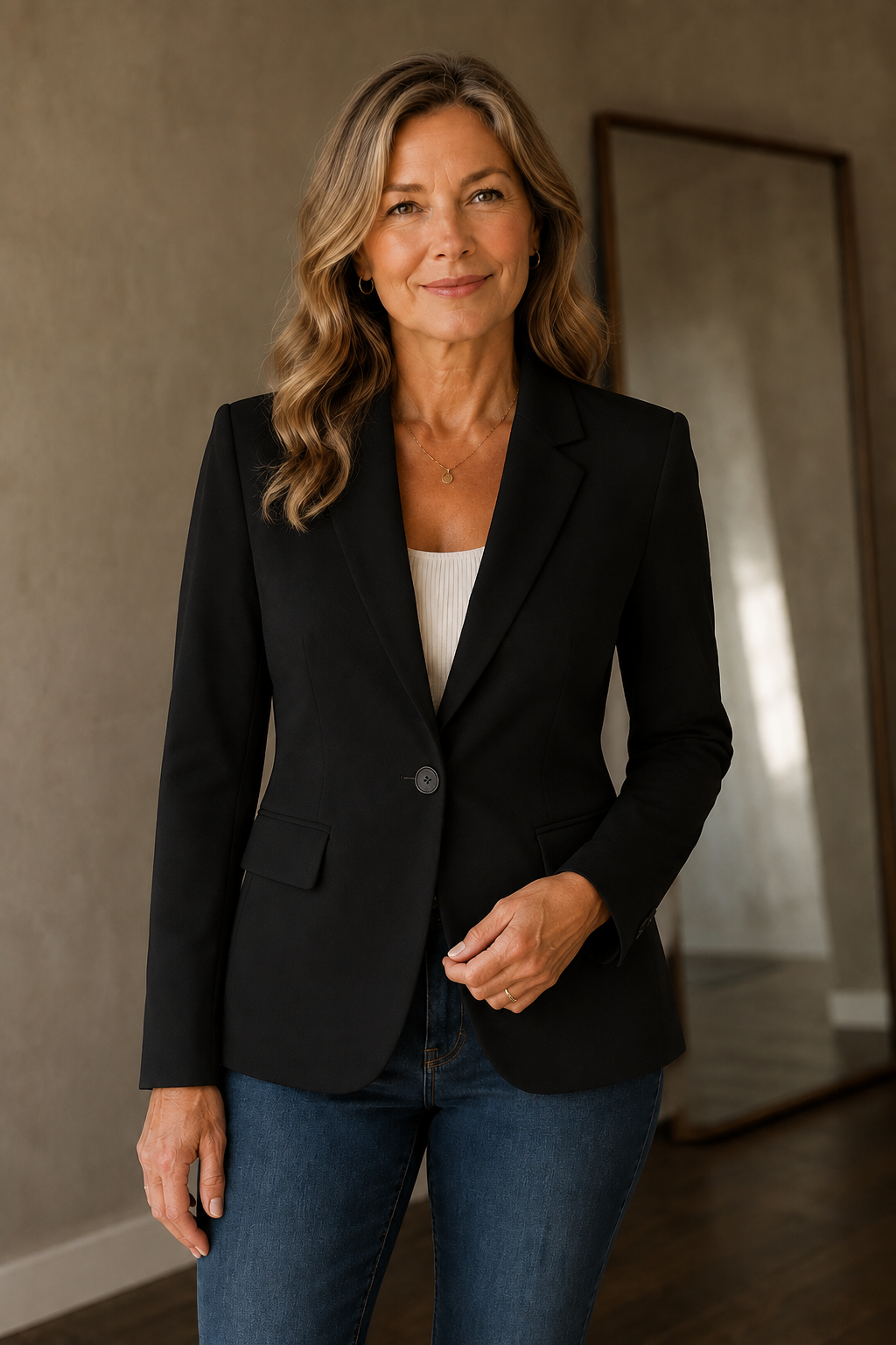 Nadine | Stretch Tailored Blazer - Black