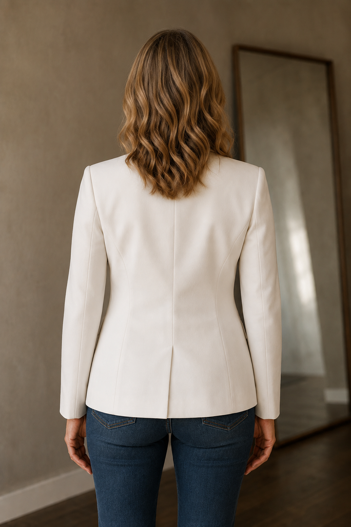 Nadine | Stretch Tailored Blazer - White