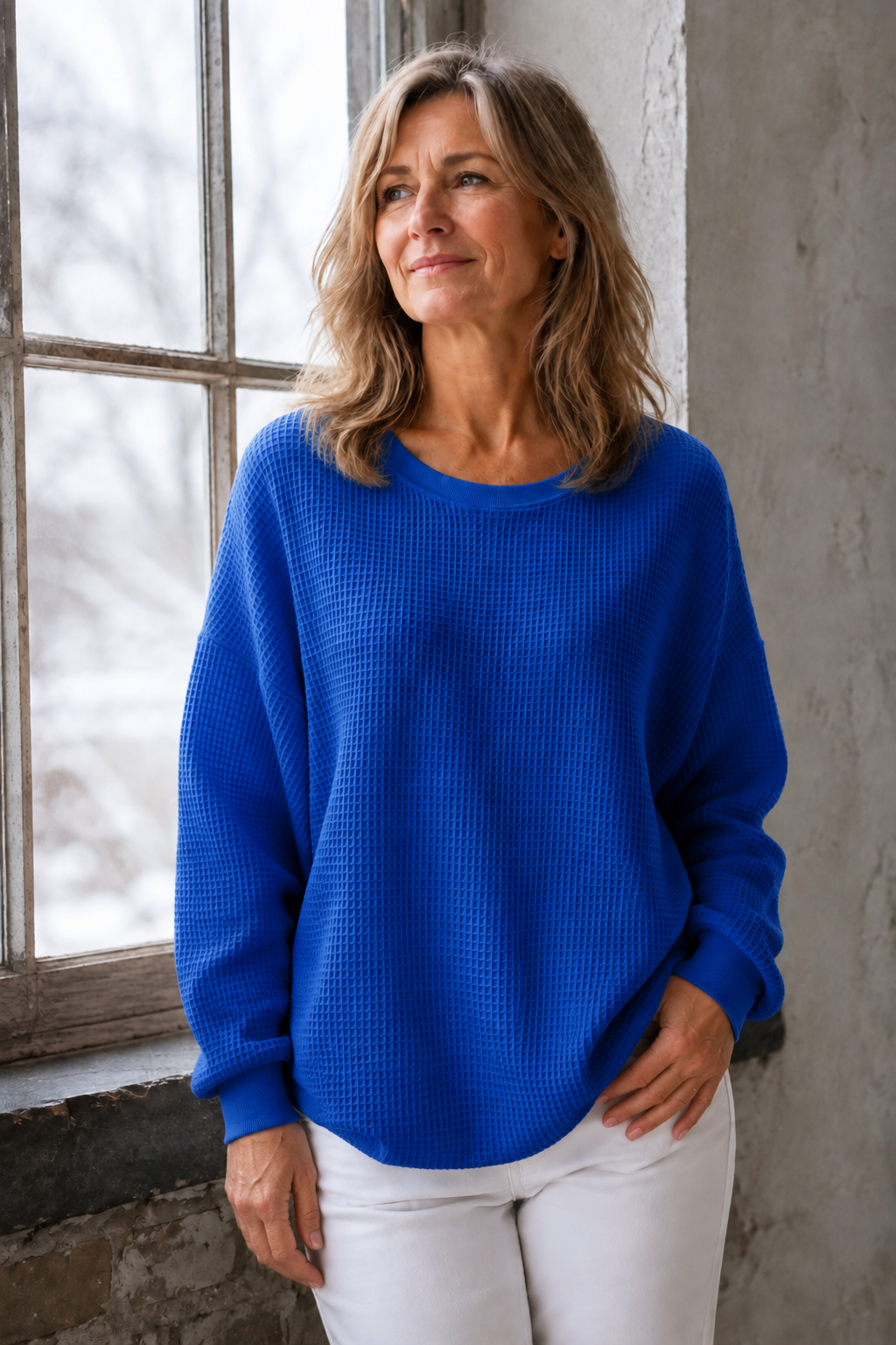 Nova | Classic Cotton Sweater for Everyday Comfort - Blue