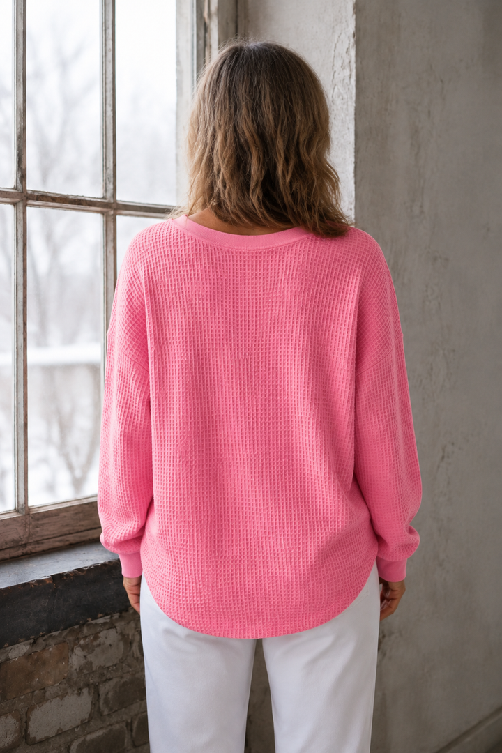 Nova | Classic Cotton Sweater for Everyday Comfort - Pink