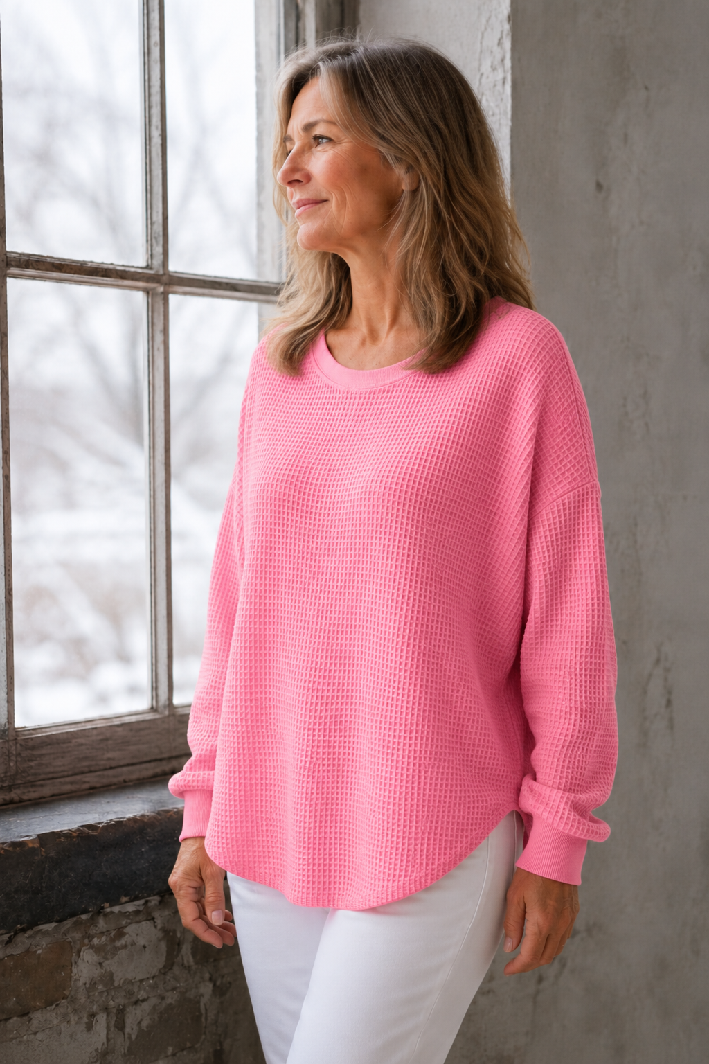 Nova | Classic Cotton Sweater for Everyday Comfort - Pink