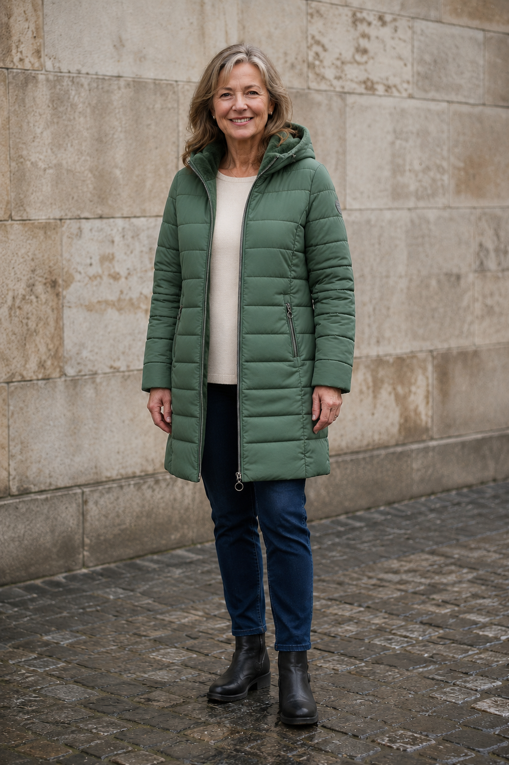 Olivia™ | Quilted A-Line Winter Coat — Final Edit open