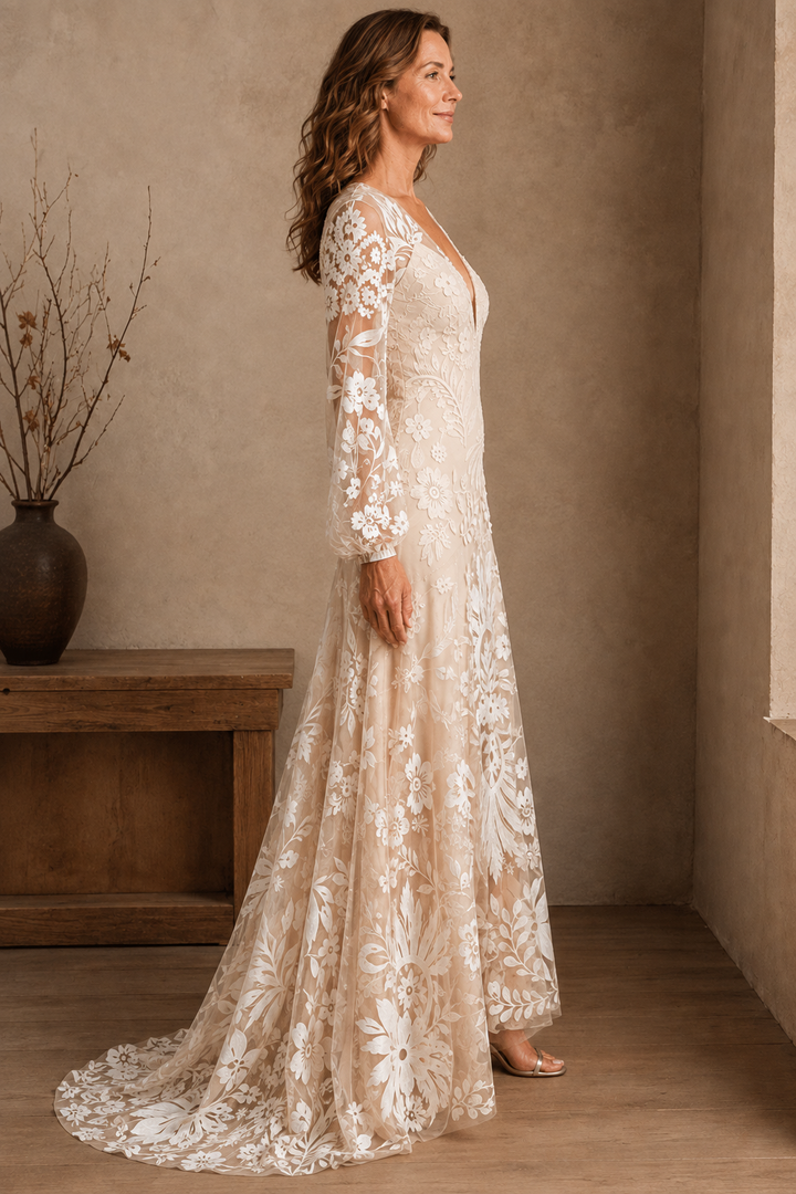 Open Back Floral Maxi Dress - left side view
