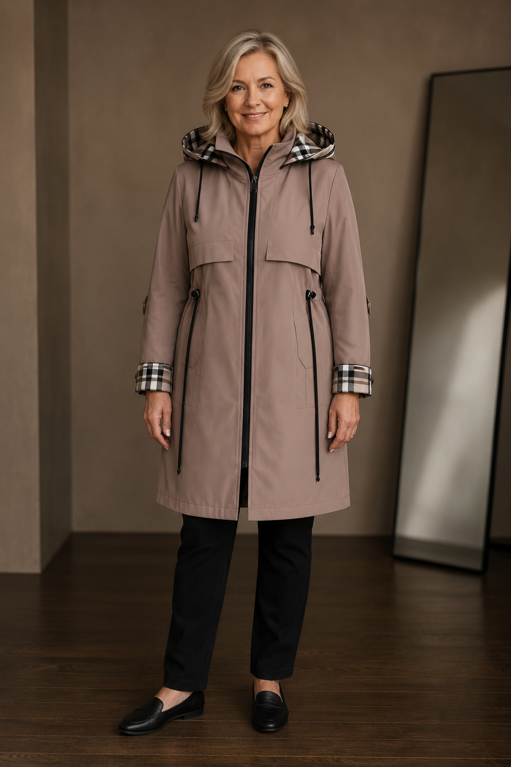 Orla waterproof windproof coat closed