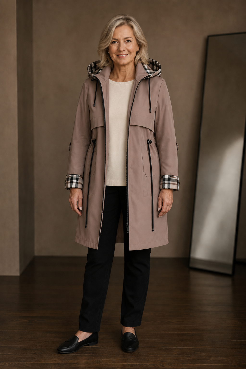 Orla waterproof windproof coat open