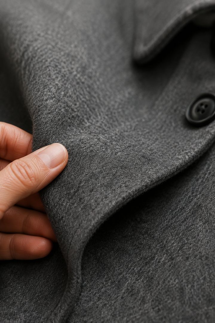 Perrine | Wool-Blend Longline Overcoat - fabric close-up