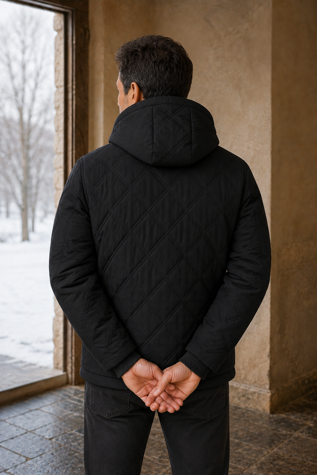 Quilted Hooded Puffer Jacket - back