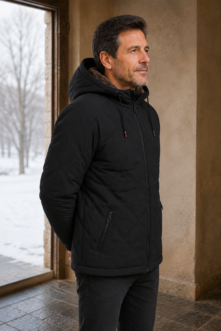 Quilted Hooded Puffer Jacket - side