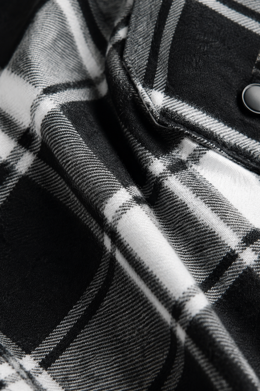Quilted Lined Flannel Check Jacket cloth close-up