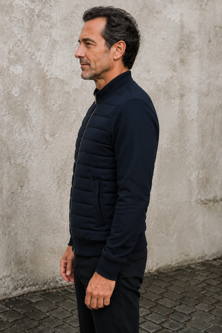 Ribbed Cuff Bomber Jacket - side
