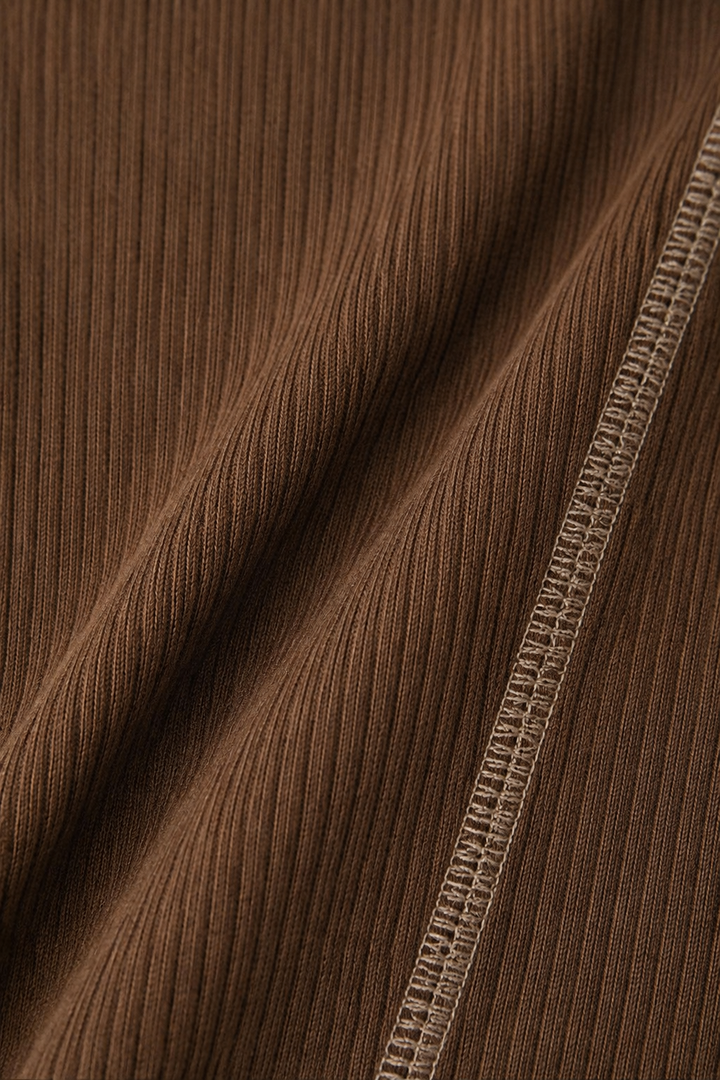 Ribbed Knit Sleeveless Maxi Dress fabric close-up