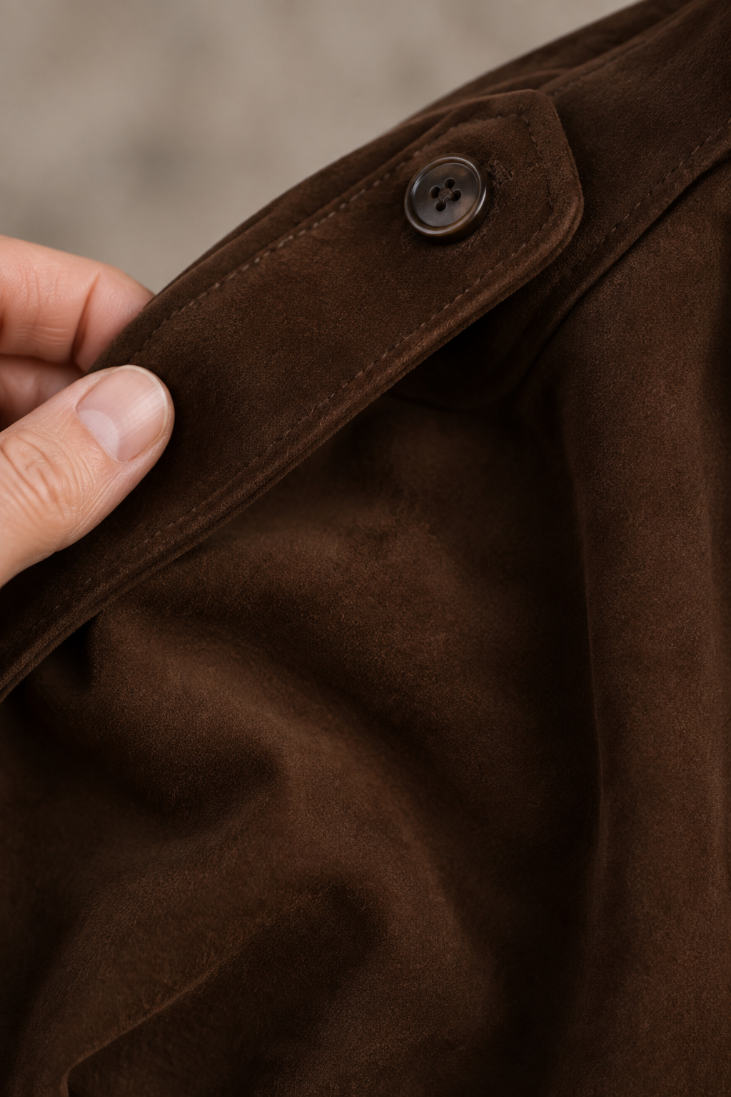 Roseanne | Oversized Suede Bomber - fabric close-up