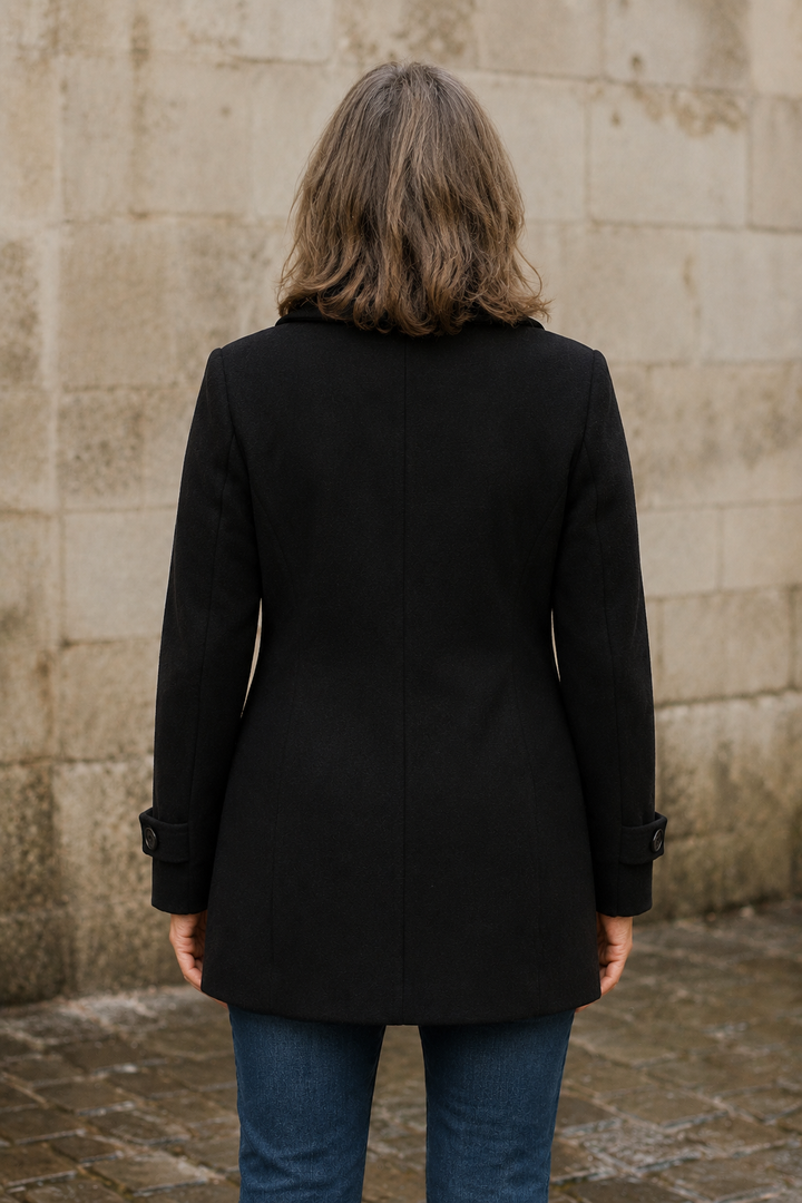 Rosemonde | Standing Collar Jacket - Black