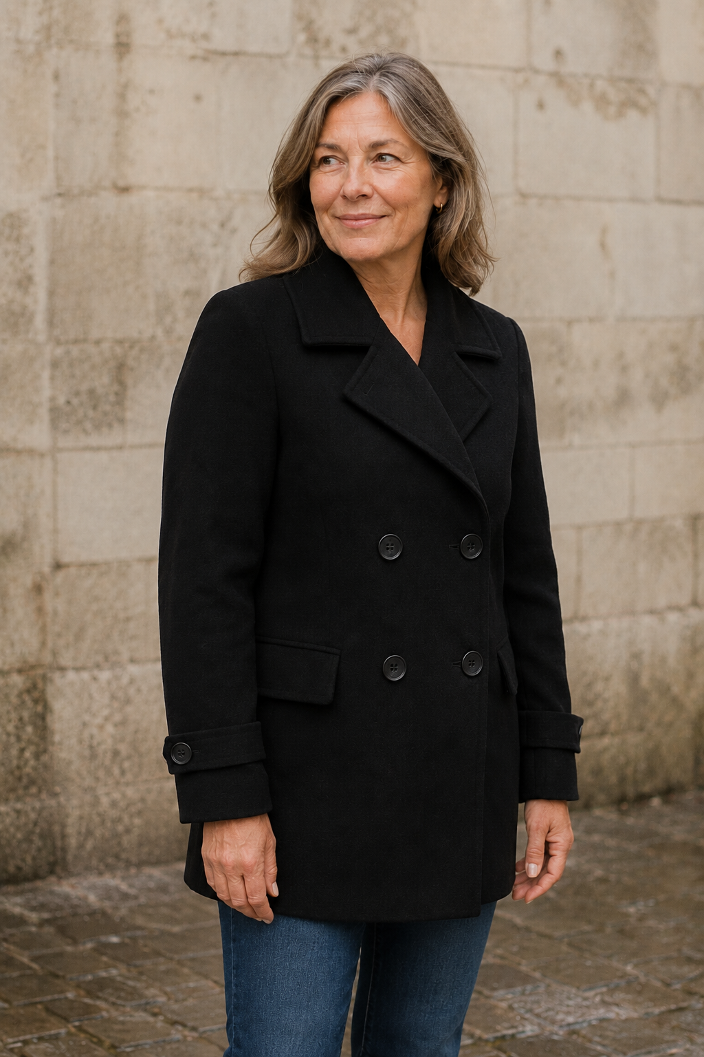 Rosemonde | Standing Collar Jacket - Black