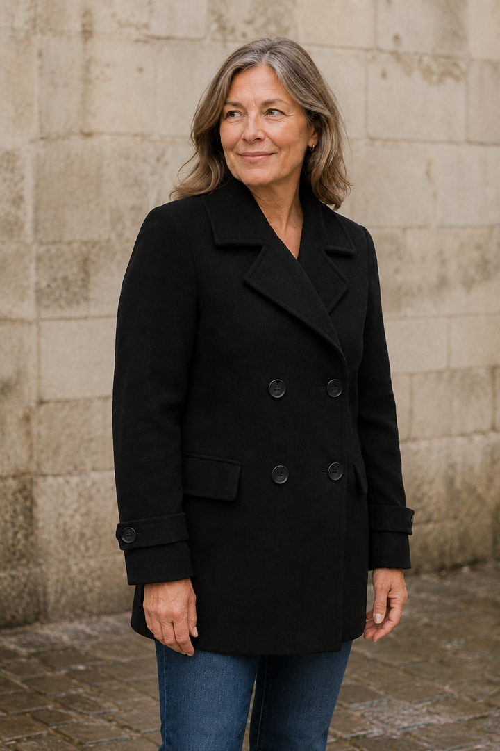 Rosemonde | Standing Collar Jacket - Black