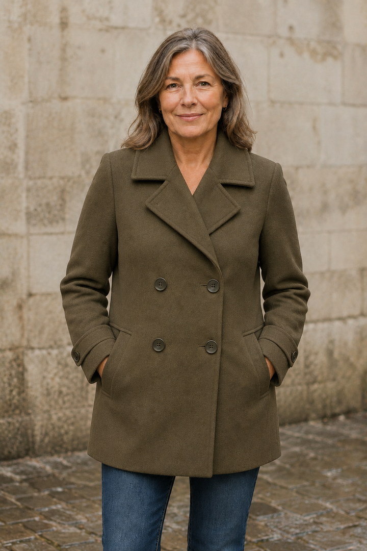 Rosemonde | Standing Collar Jacket - Khaki